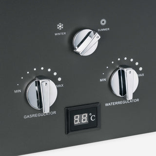 Utedusj - Gjennomstrømningsvarmer 18L/min - Svart