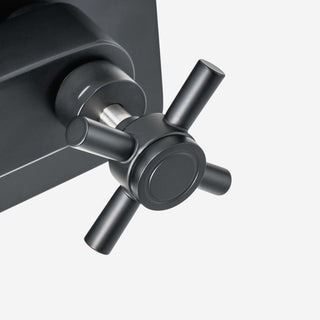 Frostsikker utedusj i rustfritt stål - Svart